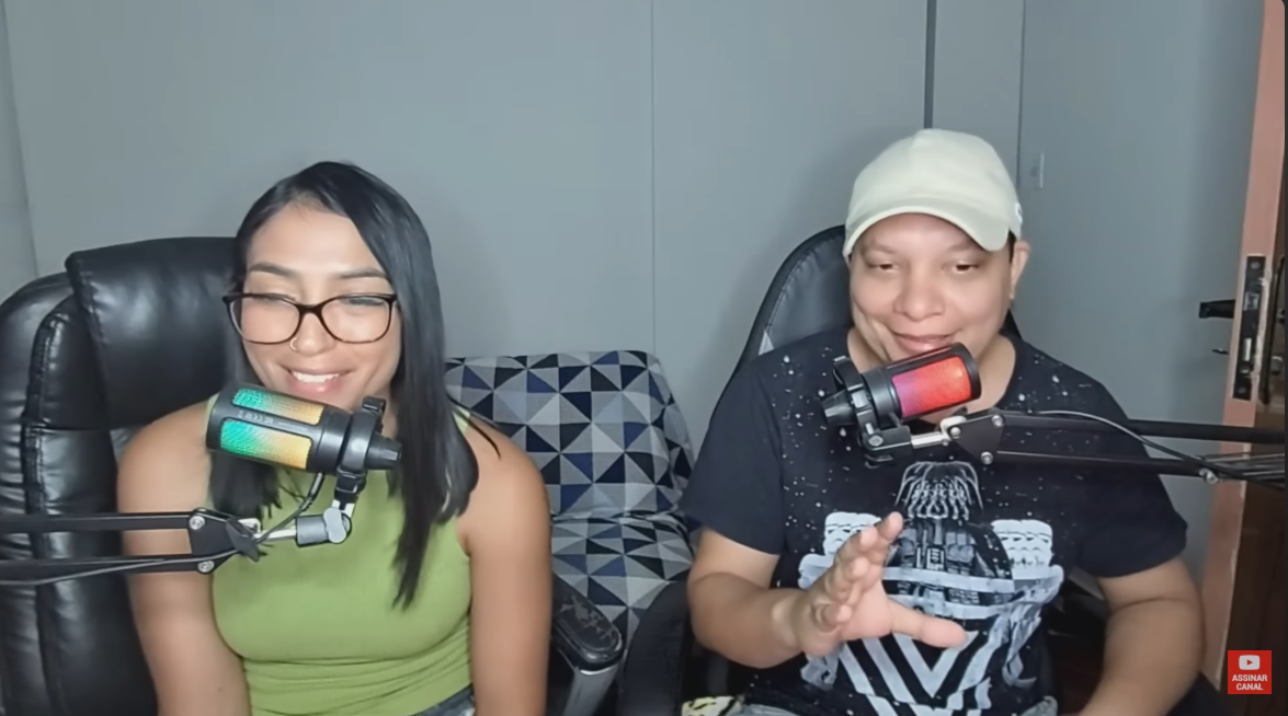 Cleiton e Rayane juntos no estúdio do CASAL REALITY